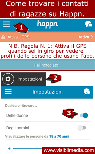 contatti ragazze happn